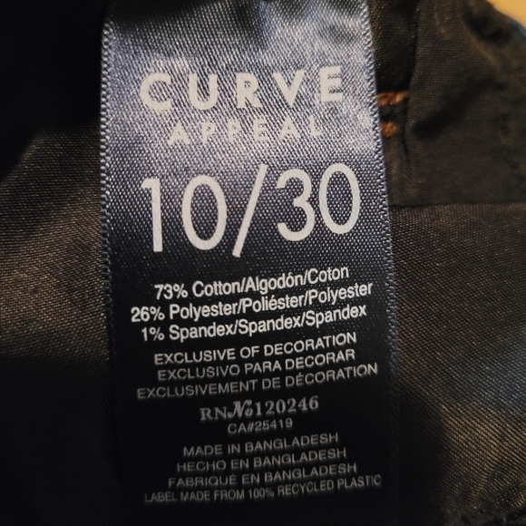 Curve Appeal Women's Dark Blue Jeans 10 / 30 - Picture 4 of 4